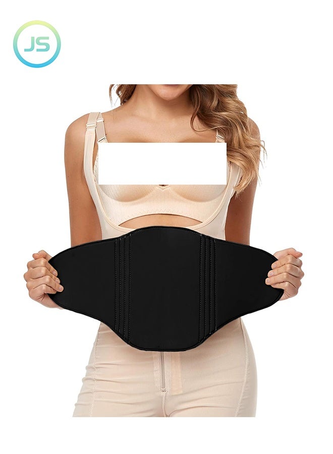 JS Lipo Foam Abdominal Compression Board Post Surgery - Belly Flattening Ab Board for Liposuction Recovery（Black） - Image 1